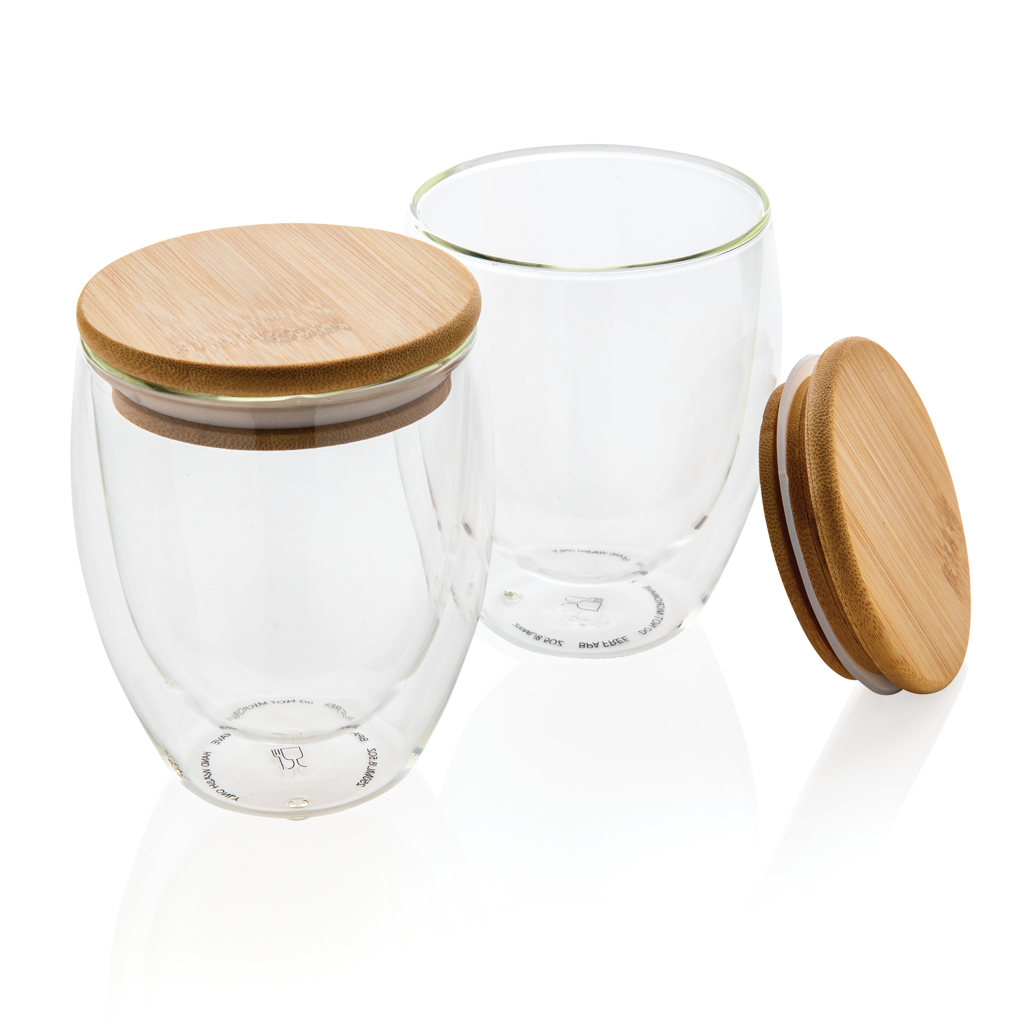 Elegant Double-Walled Borosilicate Glass Set 2x250ml - Little Walsingham - Dronfield