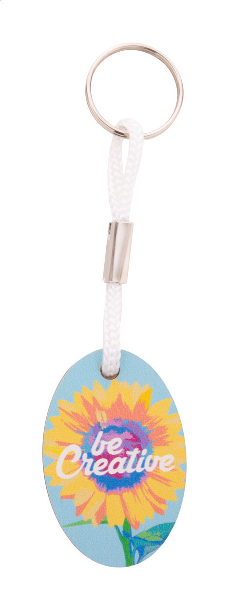 Natural Birch Oval Key Fob - Kemsley