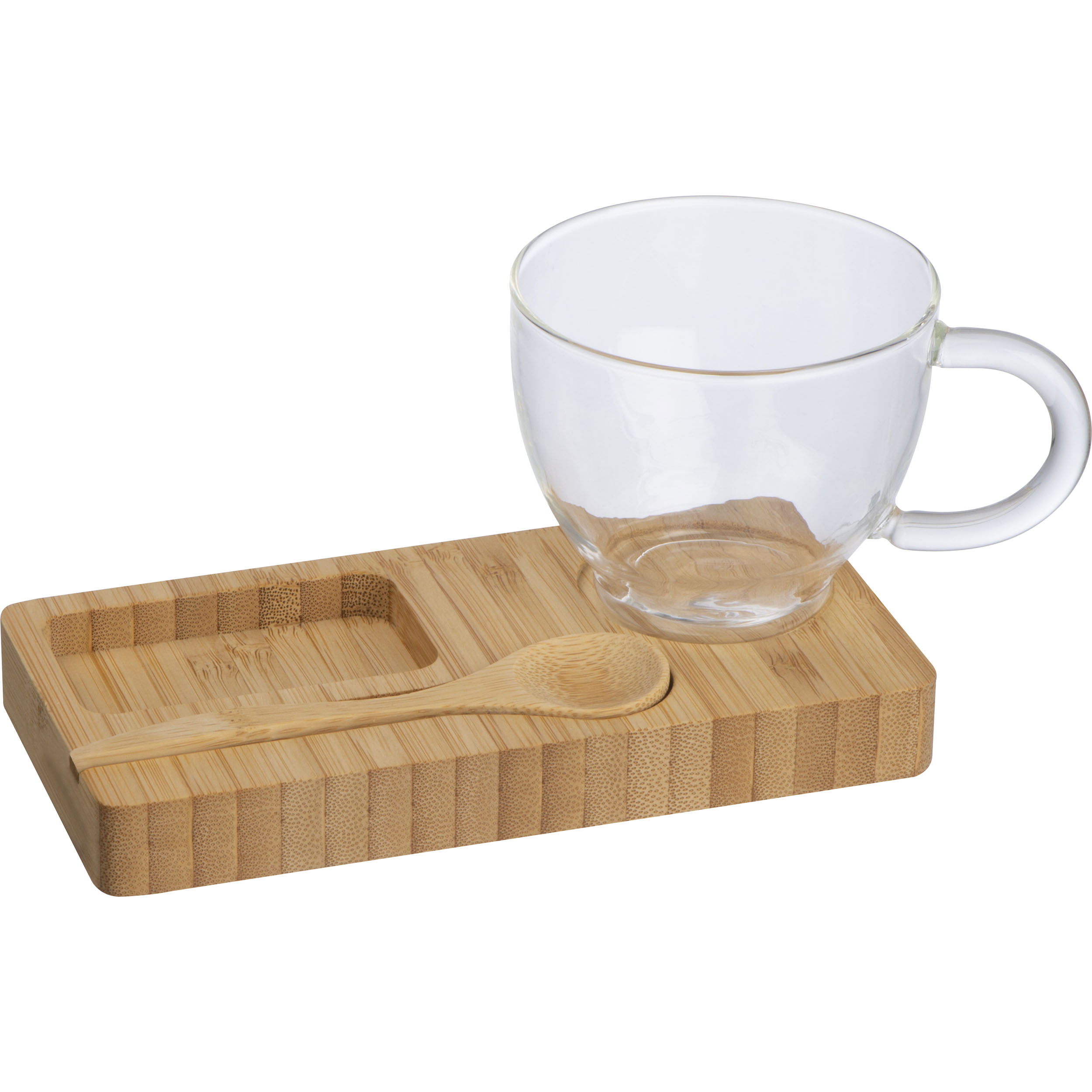 Engraved bamboo tray set - Hampton Lucy