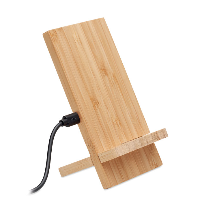 Double Coil Wireless Charging Stand made from Bamboo - Framlingham - Birmingham
