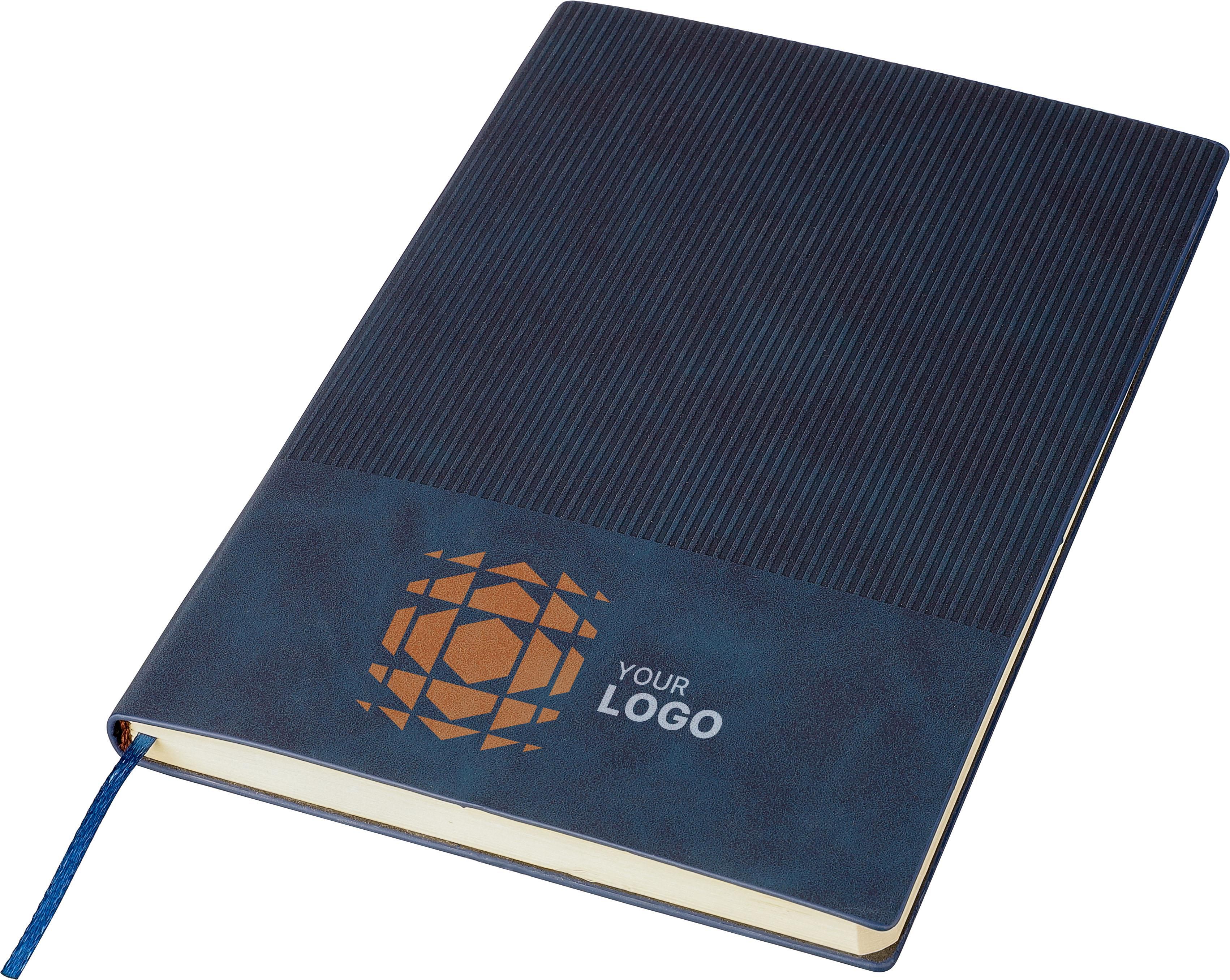 Recycled Corduroy Notebook - Warwickshire printed with logo