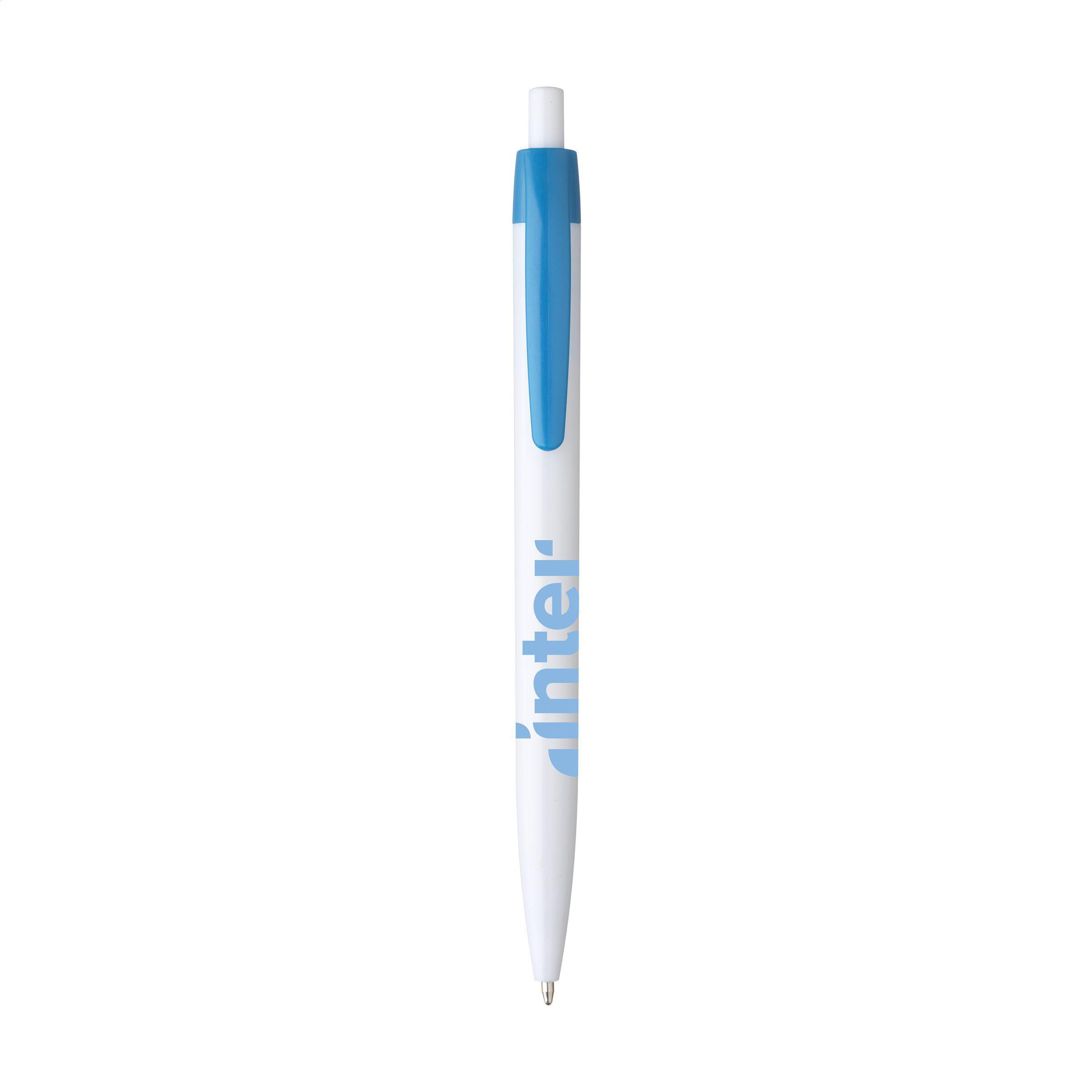 Super Ink Blue Pen - Thanington printed with logo