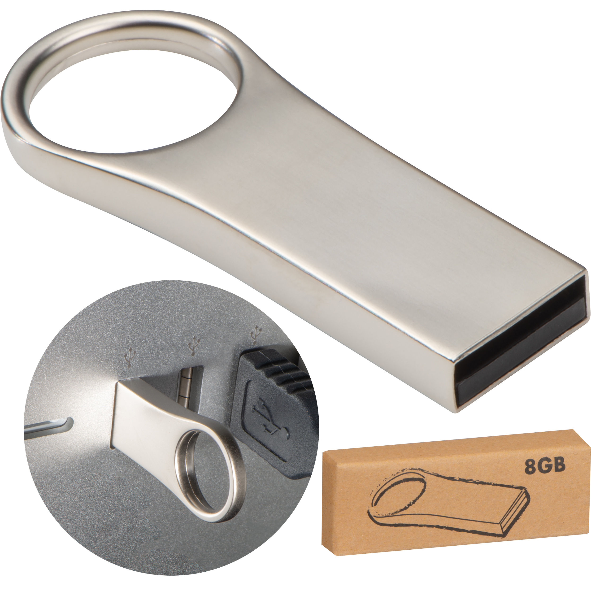 Engraved Metal USB - Kirby Muxloe - Bramdean