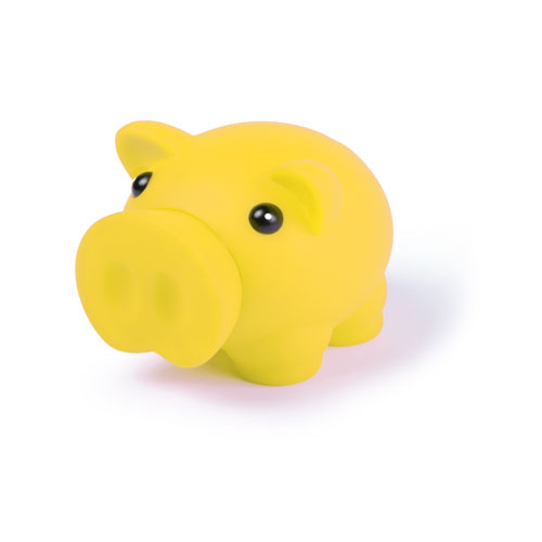 Soft Rubber Finish Bright Piggy Bank - Fordingbridge