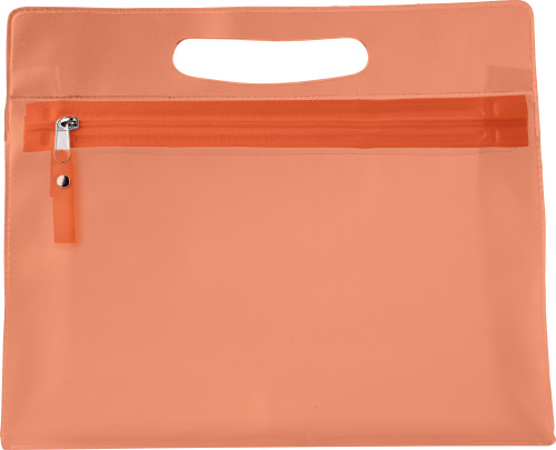 PVC Frosted Toilet Bag with Integrated Handle and Zipper - West Lulworth