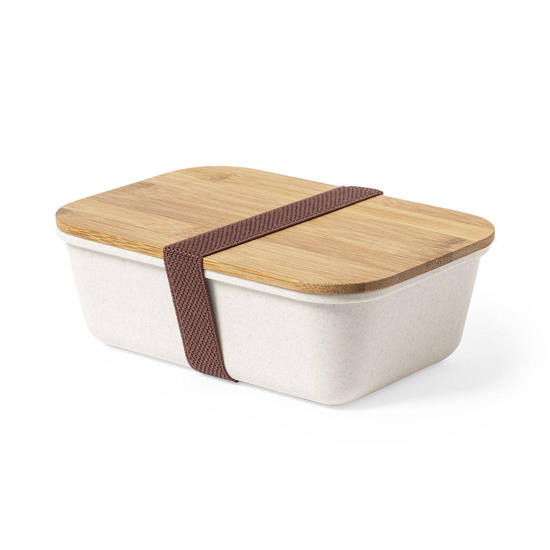 A lunch box with a bamboo lid - Liverpool Airport