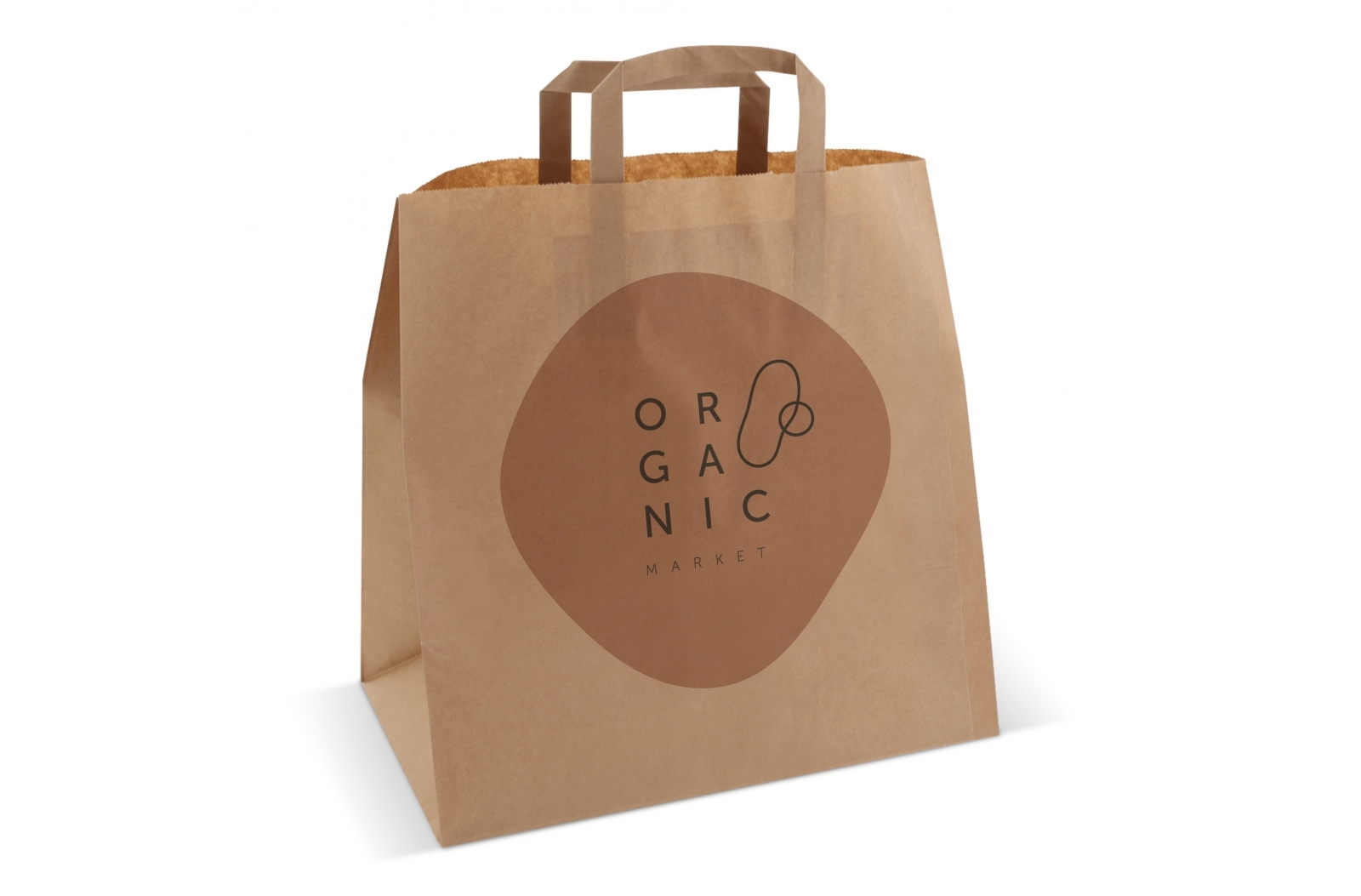 Kraft paper bag with paper handles, certified by FSC and made in Europe - Fawley