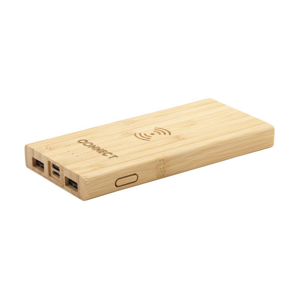 Bamboo Wireless Charging Power Bank - Greenwich