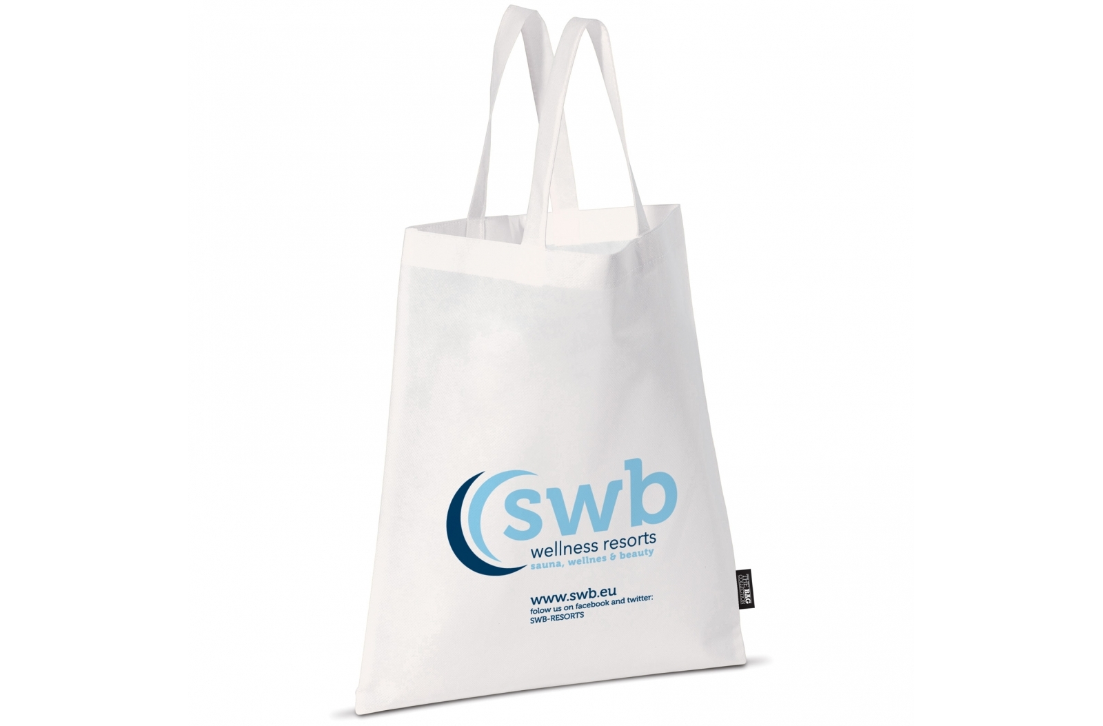Non-Woven White Carrier Bag with Short Handles - Dursley