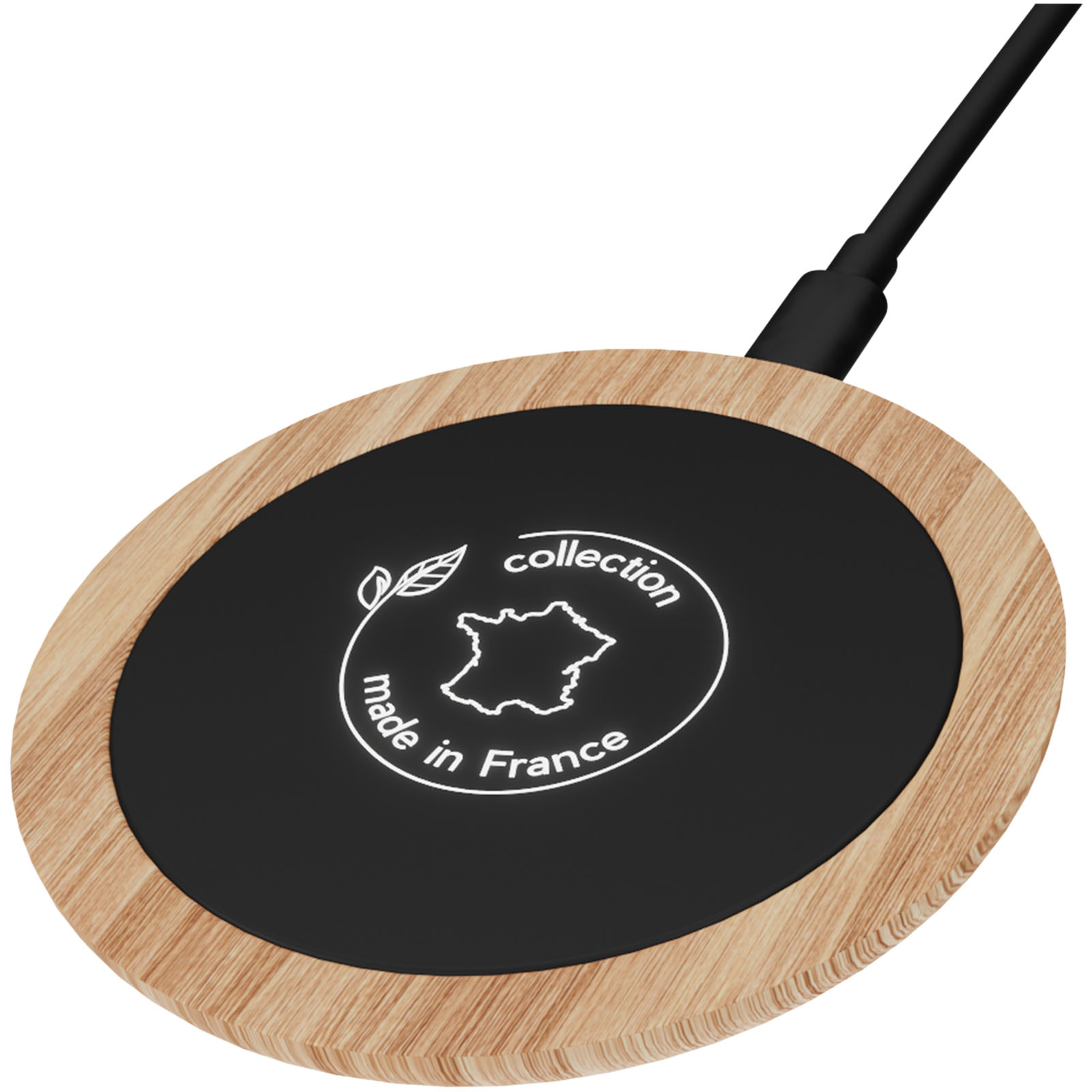 10W wireless charging pad made of French Oak Wood - Pontefract