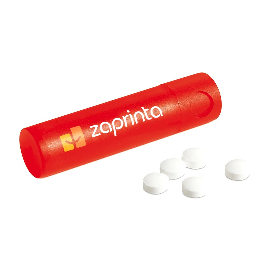A container for mints in the shape of a tube, which is colored. - Scunthorpe
