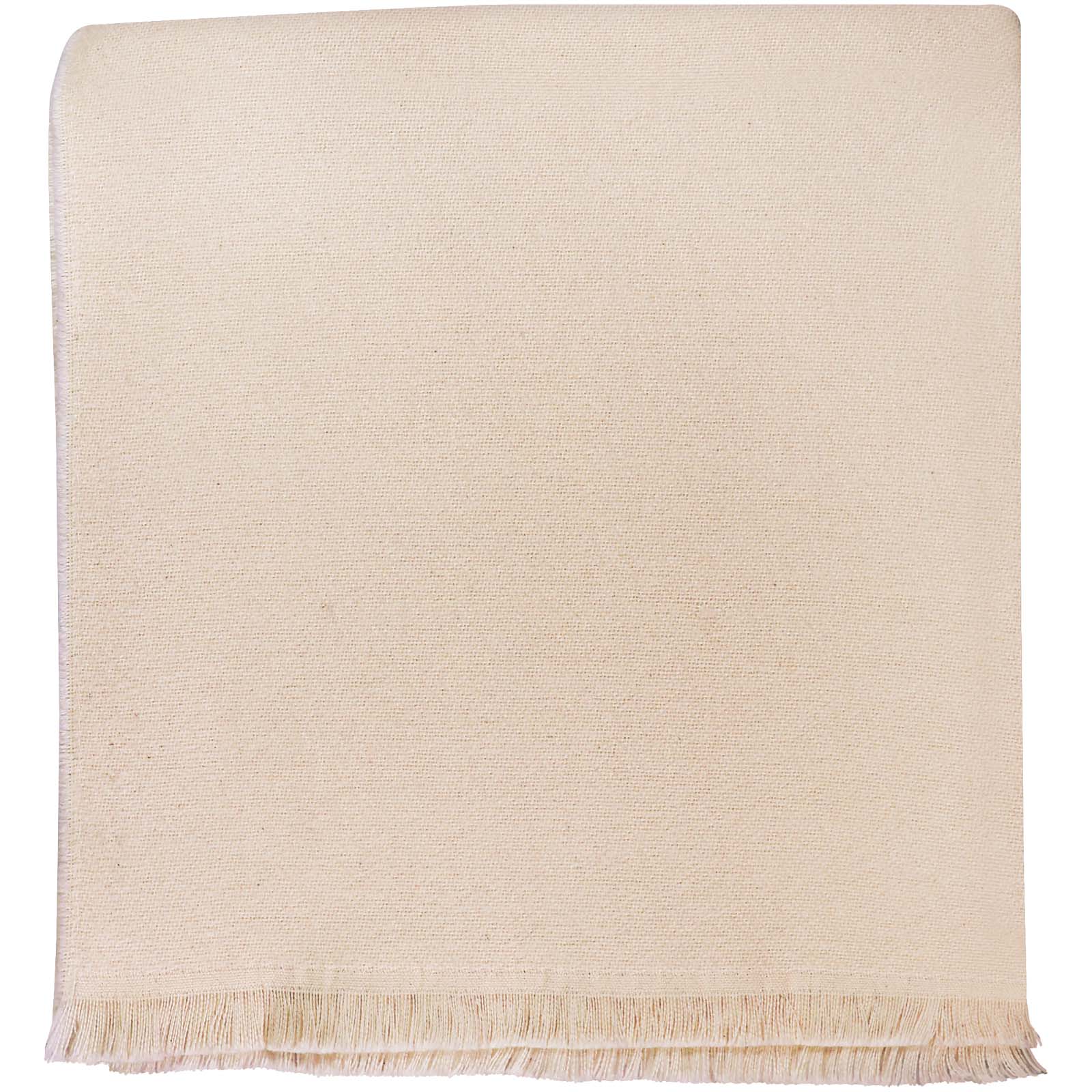 Citizen Green Alix organic cotton jacquard scarf with fringes and logo