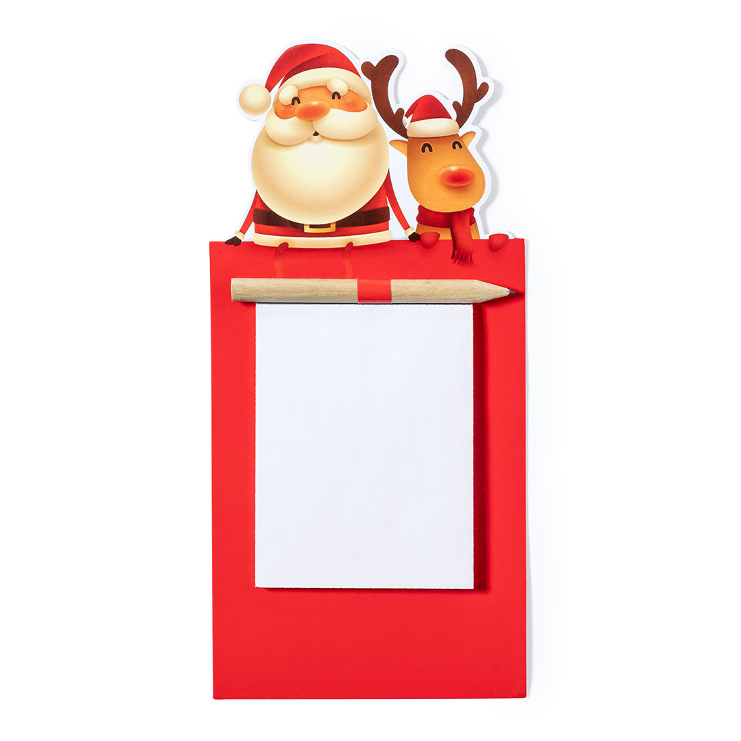 Christmas Themed Magnetic Notepad with Pencil - Barbury Castle