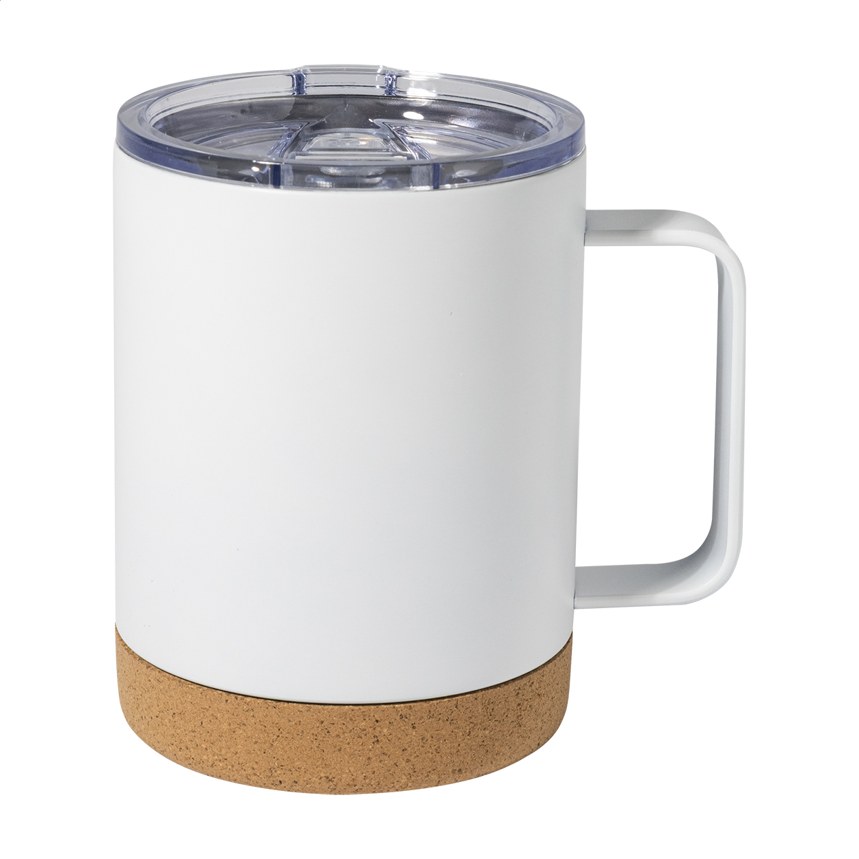 Corgox thermo cup in stainless steel with cork base, 330 ml, with your logo printed with logo