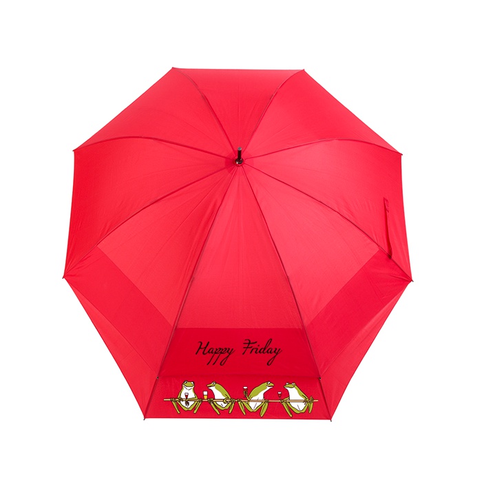 An umbrella that can be enlarged and is resistant to wind, accompanied by a cover for a backpack - Halsall