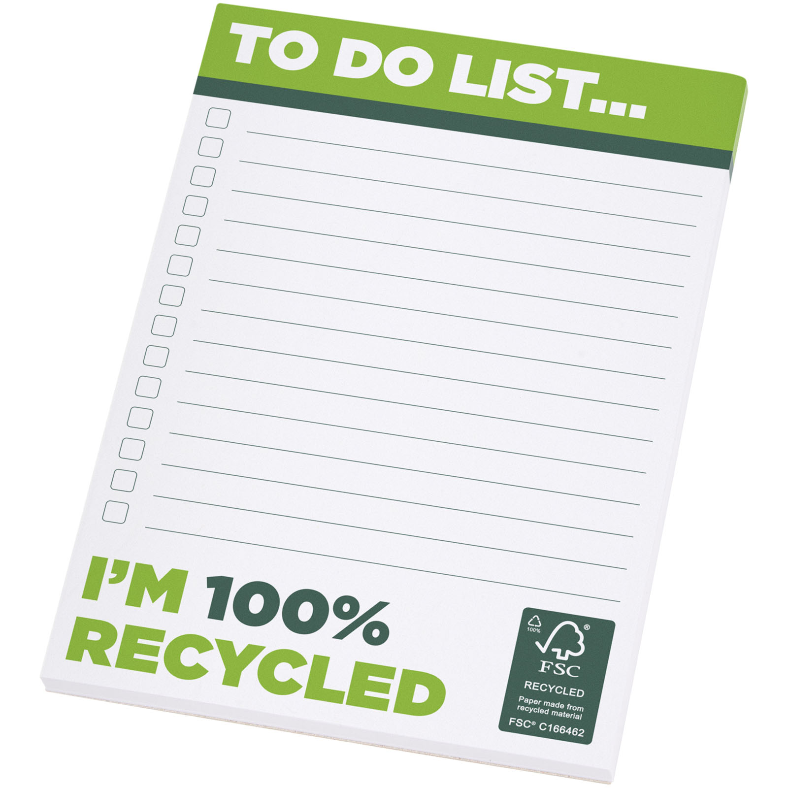 White A6 Desk-Mate® Recycled Paper Notepad - Penzance