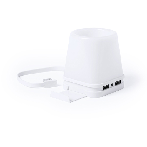 Stiftständer mit USB-Hub und LED-Beleuchtung - Kleve bedrucken mit Logo