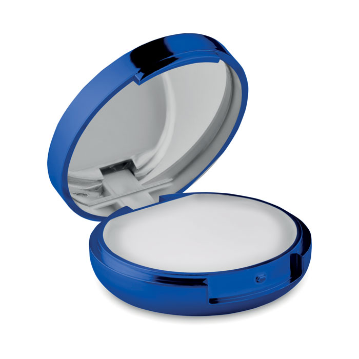 A lip balm in a metallic finish with a natural vanilla flavor, complete with a lid that has a mirror on it. - New Alresford