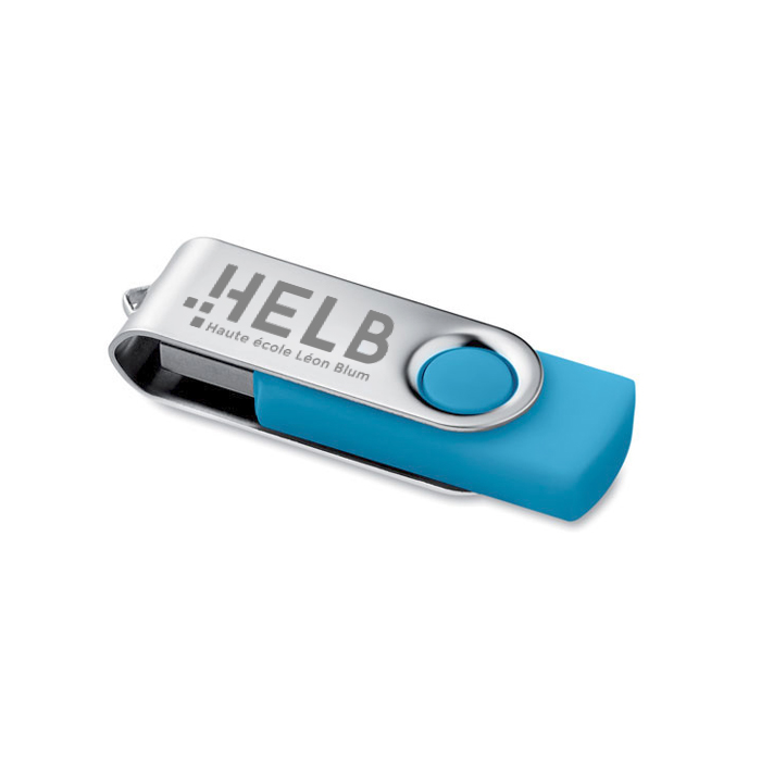 USB Stick bedruckenmit drehbarem Metalldeckel 8 GB - Quitte
