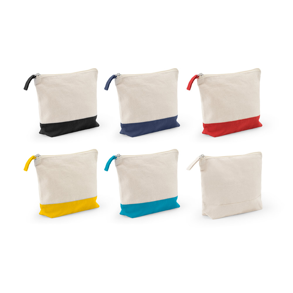LUXIA. Two-Tone Cotton Cosmetic Bag - Crawley