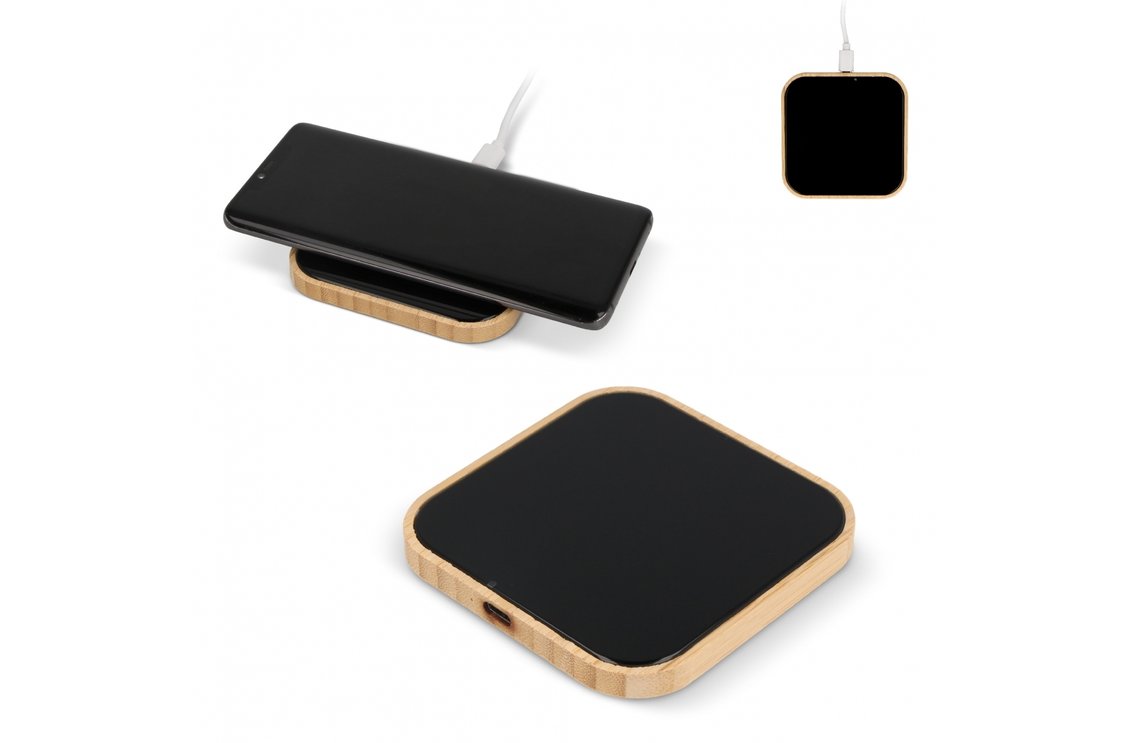 Vorup Wireless Charger Bamboo & Glass 10W