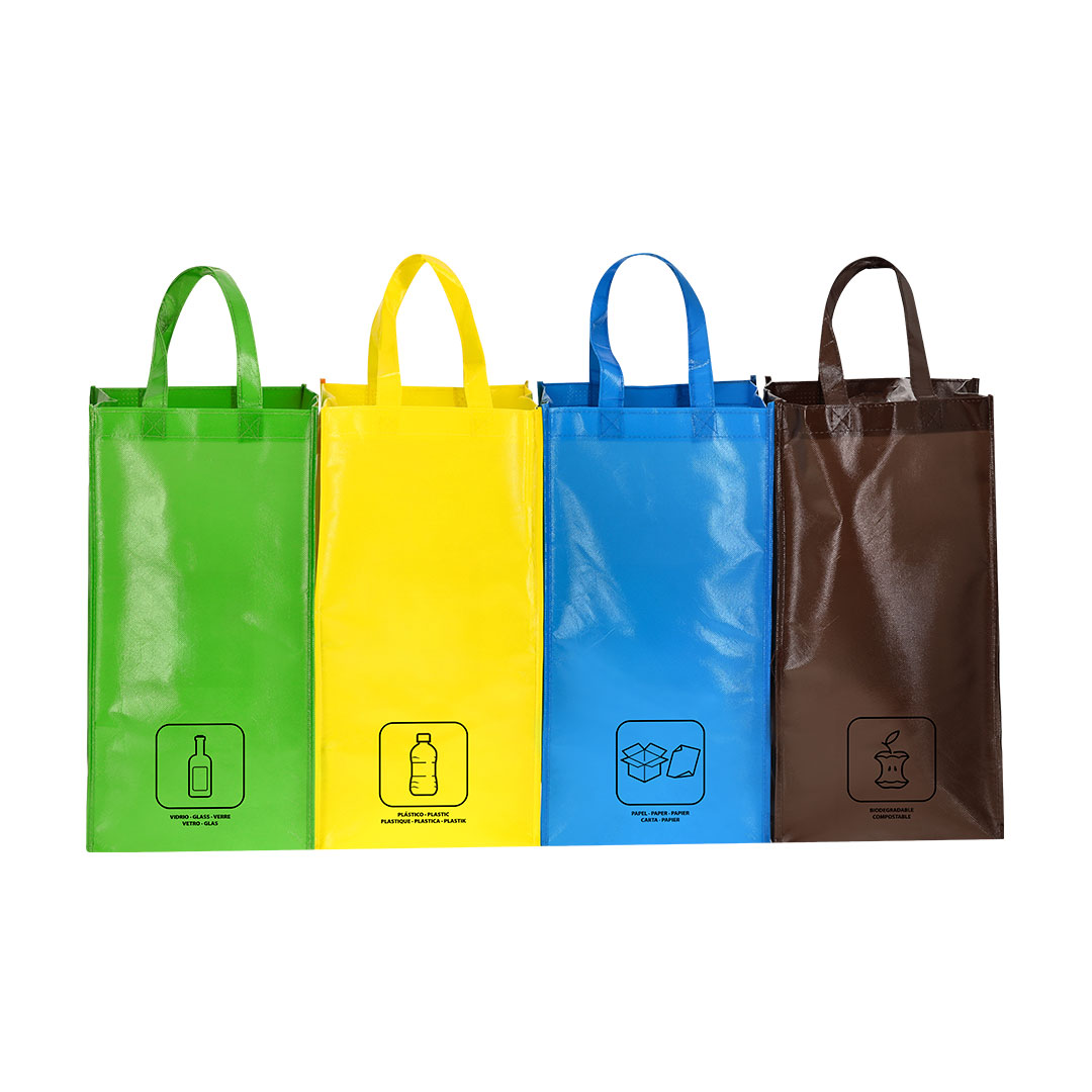 Eco-Friendly Recycling Bag Set - Laburnum printed with logo