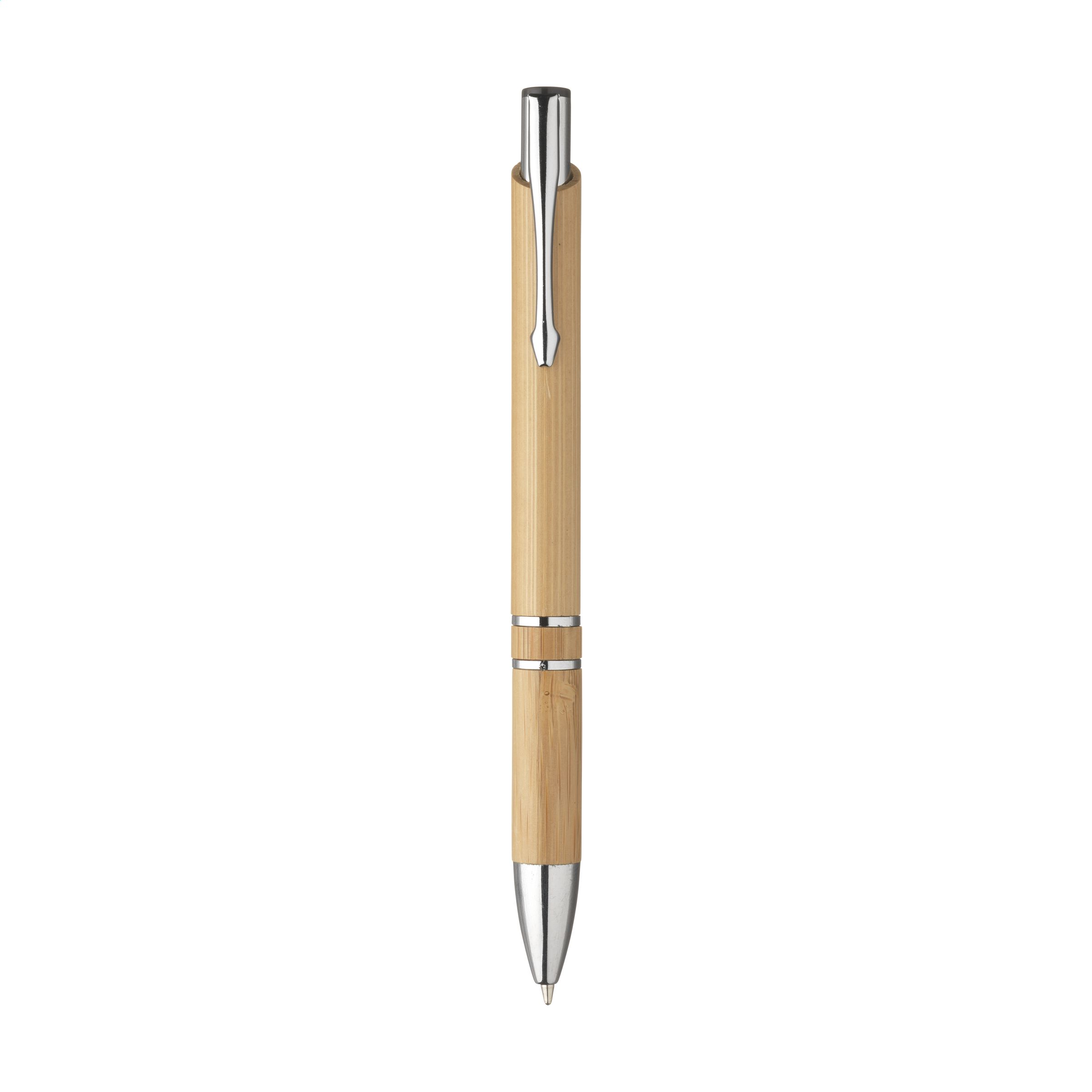 Bolígrafo de Bambú en Forma de Barril con Clip de Metal - Owston