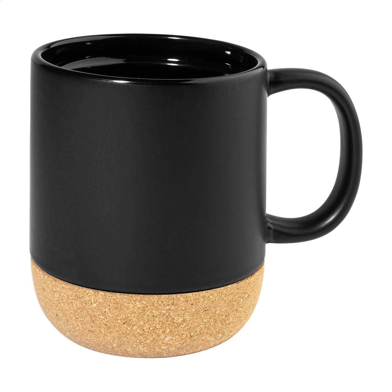 Kokomu ceramic mug with natural cork base, 420 ml, with your logo printed with logo