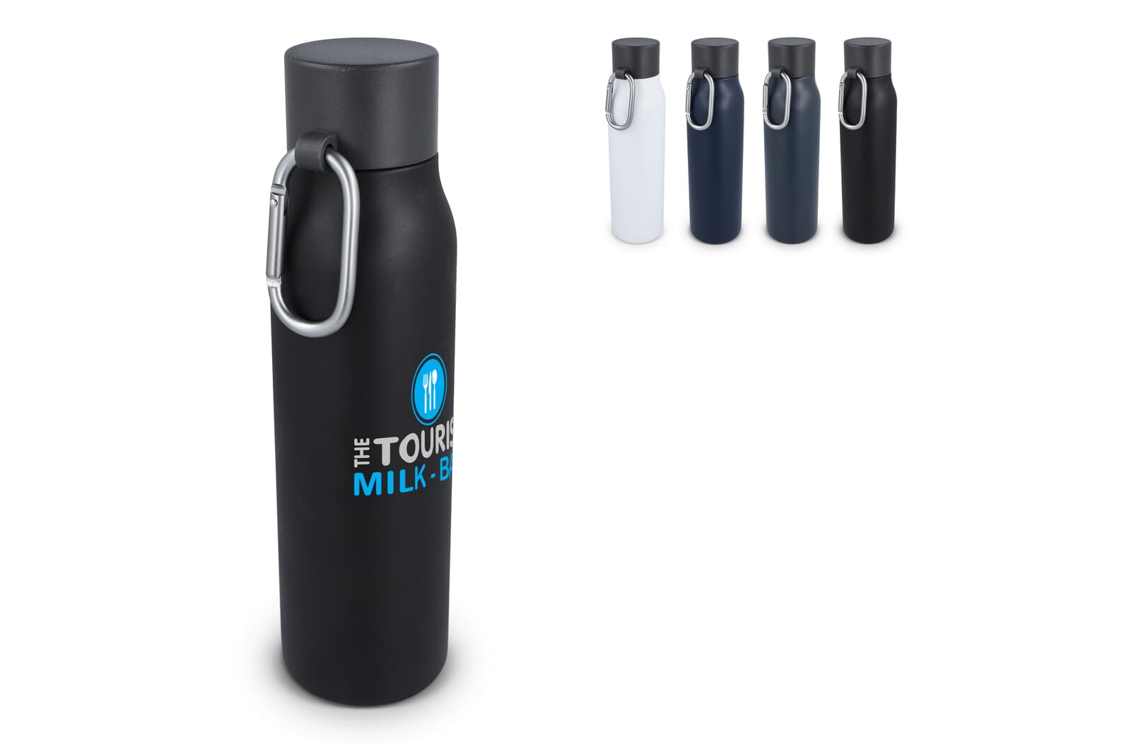 Thermos matte finish with carabiner 600ml