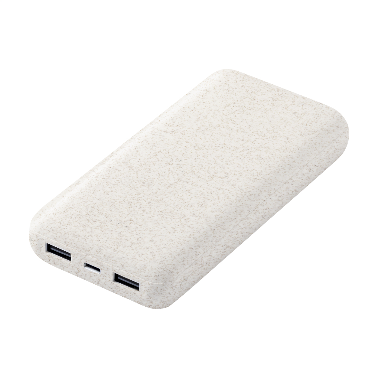 Durum XL power bank in ecological wheat straw with 20000 mAh battery and logo