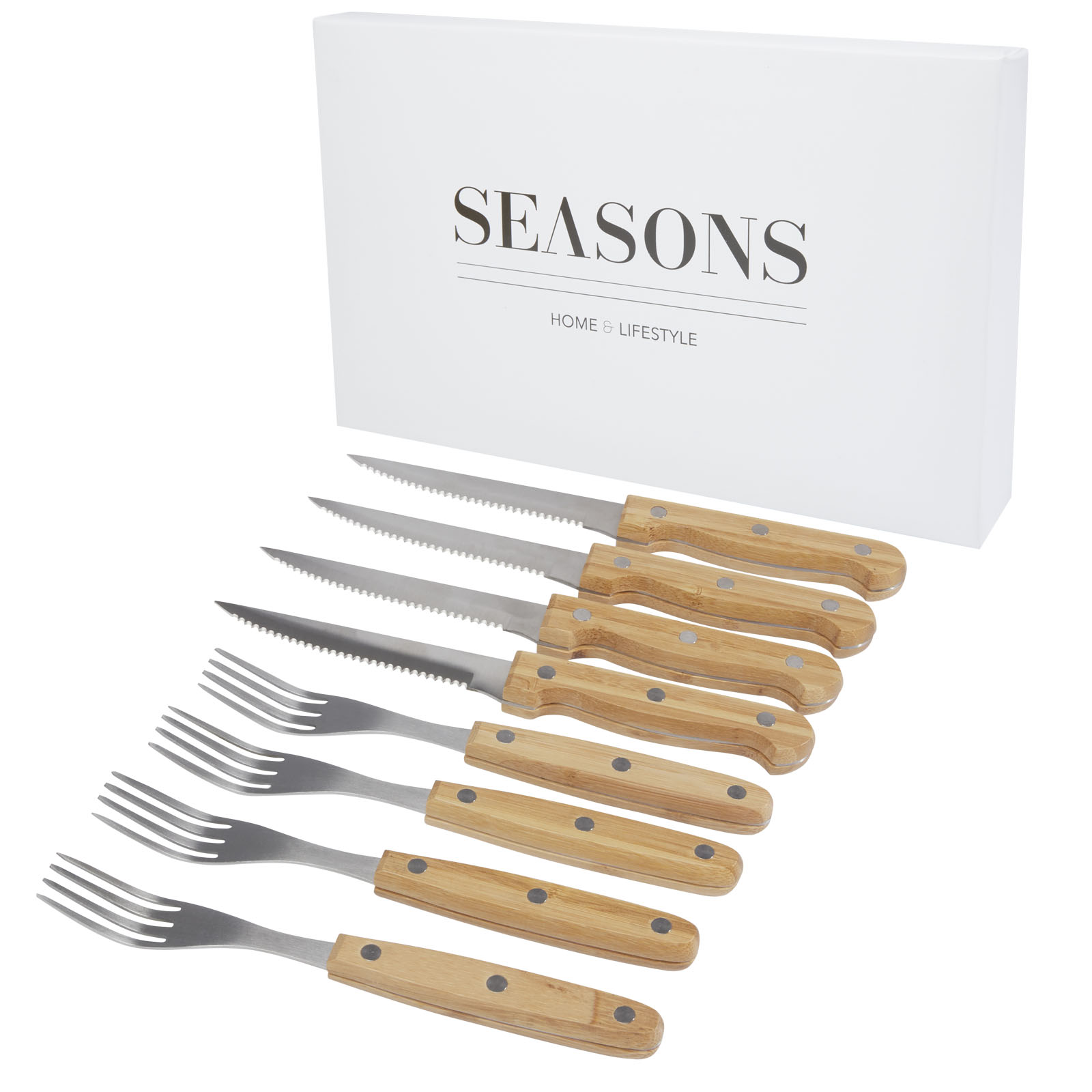 8-Piece Bamboo Steak Cutlery Set - Margate