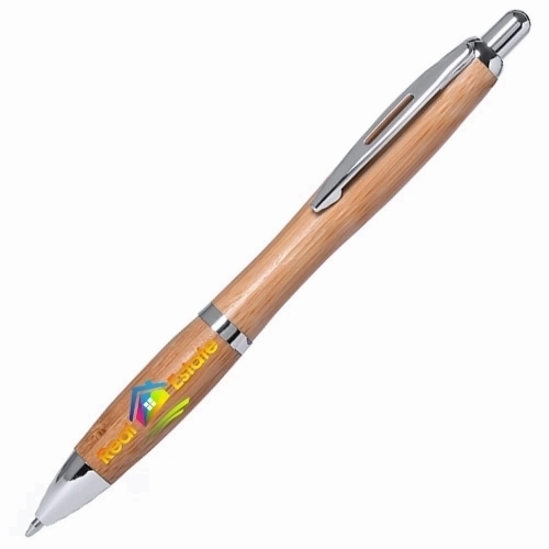 Elegant bamboo ball pen with push-up mechanism - Warwickshire