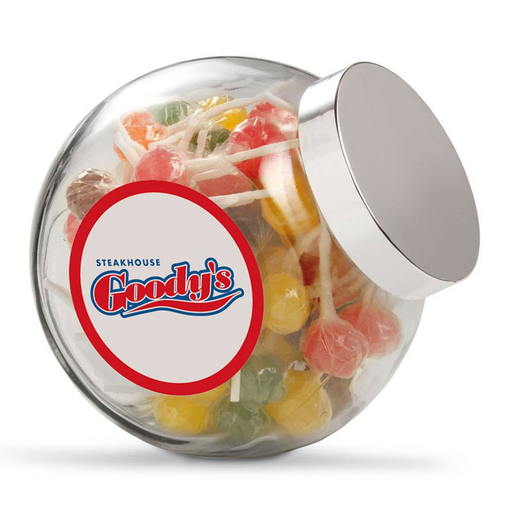 Large 2 Liter Glass Jar with Silver Lid and A Filling - Runcorn