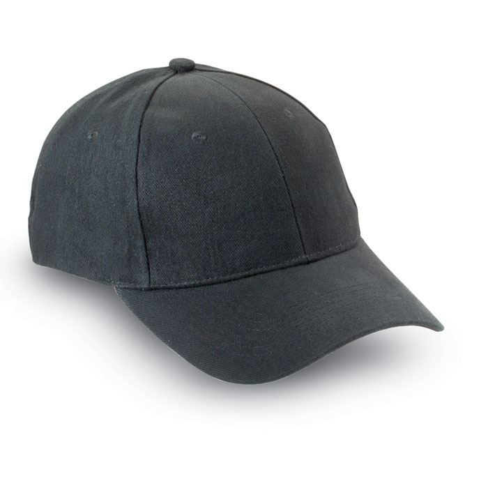 6 Panel Brushed Cotton Baseball Cap with Adjustable Strap - Bromley
