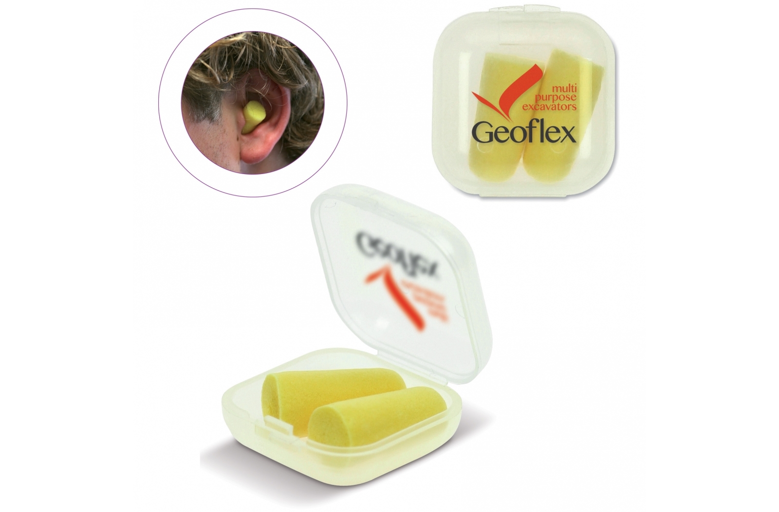 Branded Soft Earplugs in Transparent Box - Woking