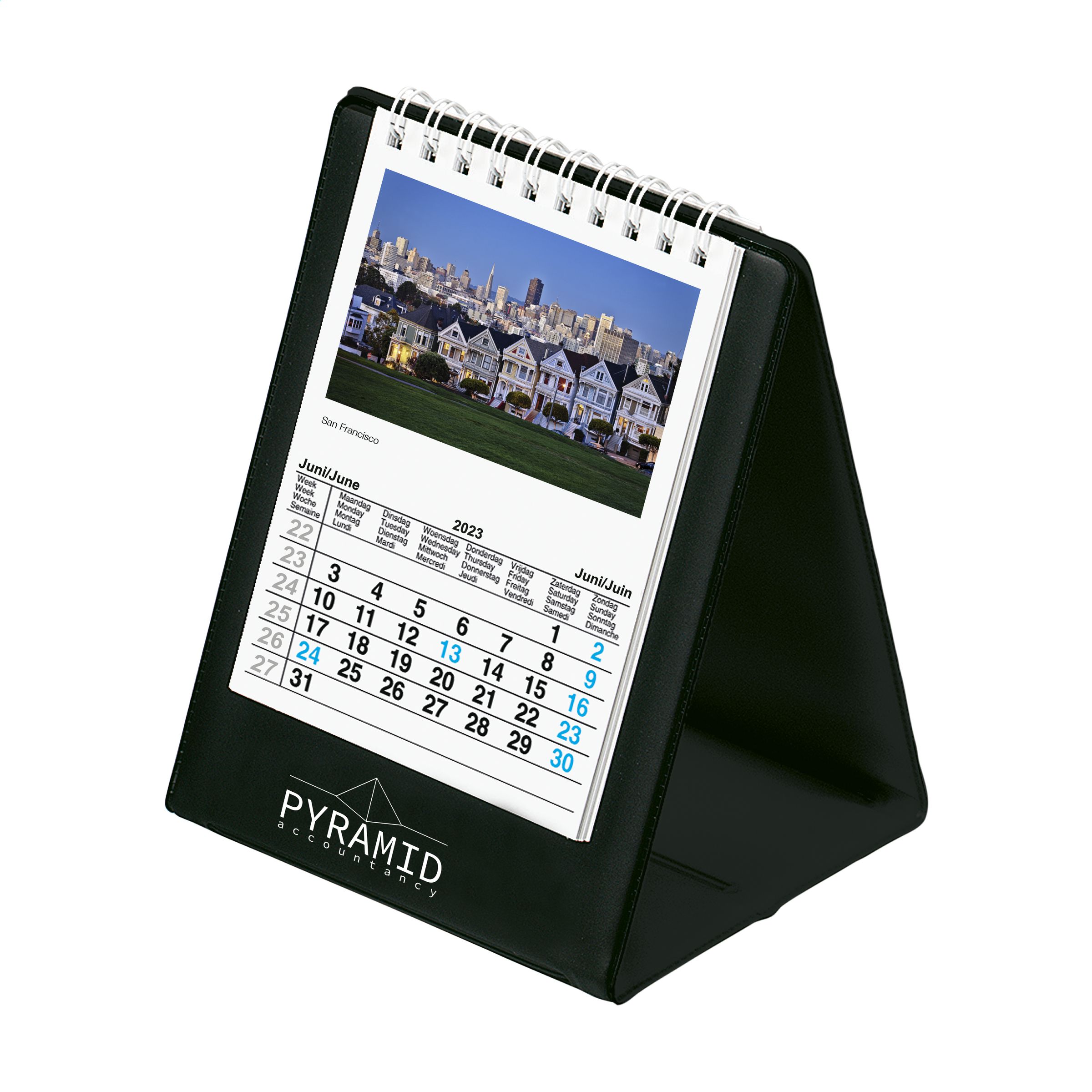 Desk Calendar featuring a Skyline, written in Language - Scrooby - Ham Street