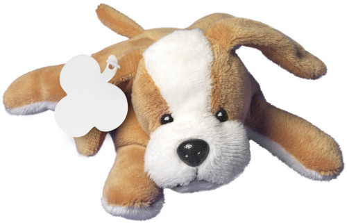 Plush dog with printed tag - Alveston - Gosport