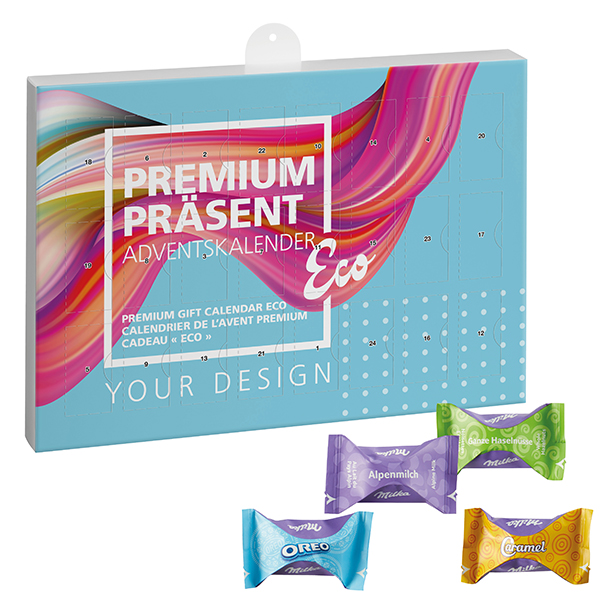 Eco-Friendly Advent Calendar with Delicious Milka Selection - Byershop printed with logo
