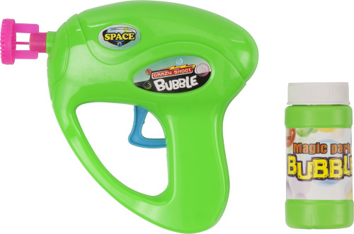 Plastic Bubble Gun with Fluid Container - Knipton