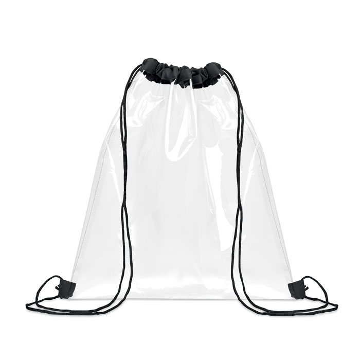 Transparent drawstring bag