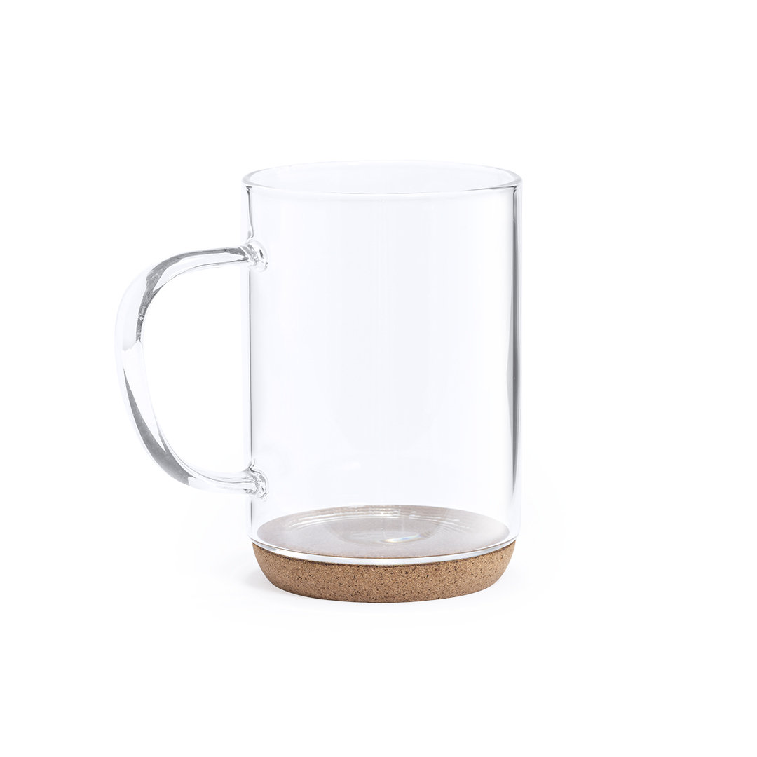 Nature Line Borosilicate Glass Cup with Cork Base 450ml - Letcombe Regis