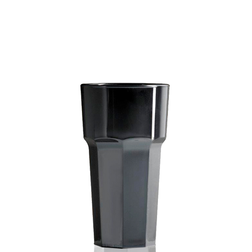 Personalisiertes schwarzes Glas aus Kunststoff (34 cl) - Dennis