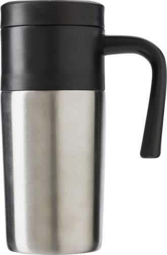 Woodborough stainless steel mug with a sliding valve lid - Abbotswood