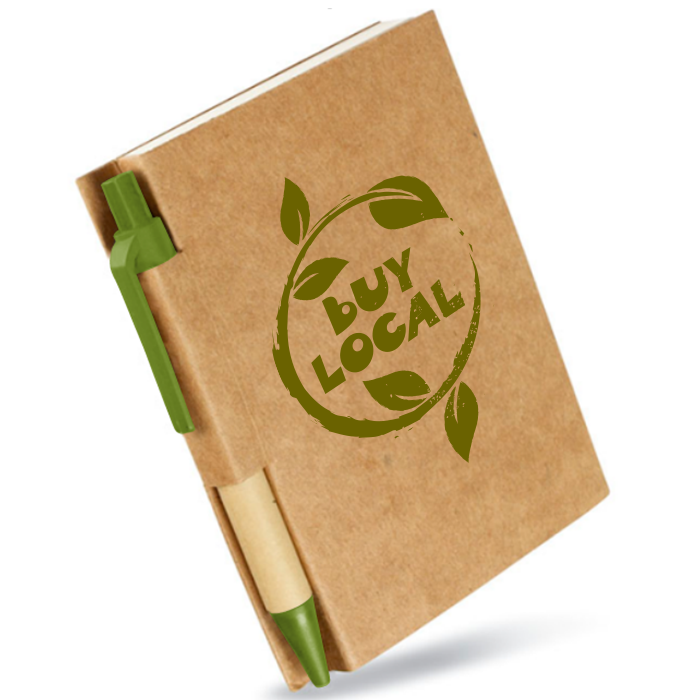 Recycled Paper Notebook and Matching Pen Set - Leicester