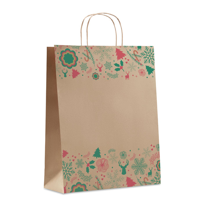 Large Recycled Paper Christmas Gift Bag - Henlow