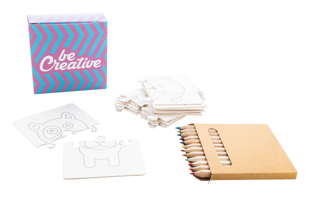 Bunte Tiere Puzzle und Malset - Schorndorf