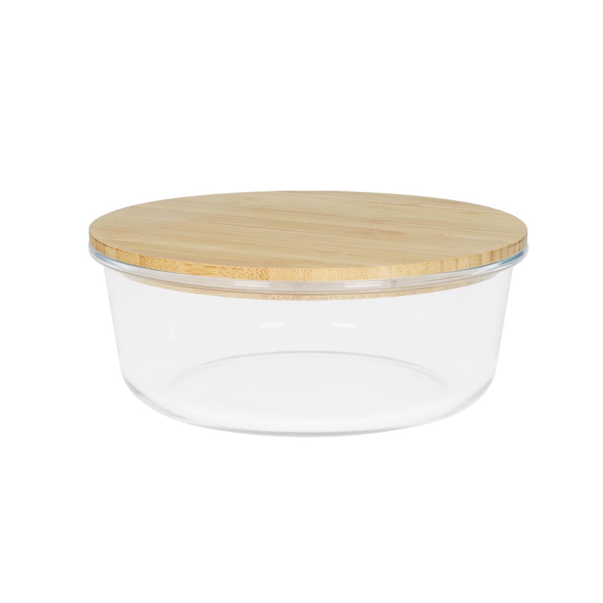 Borosilicate Glass Round Container with Bamboo Lid - Earlswood
