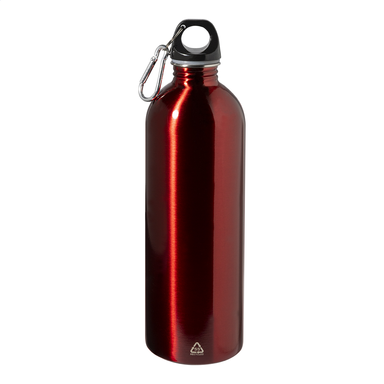 Ressuto XL recycled stainless steel bottle with carabiner, 750 ml, with logo