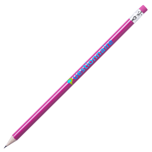 Bleistift bedruckt bunt mit Radiergummi - Linde