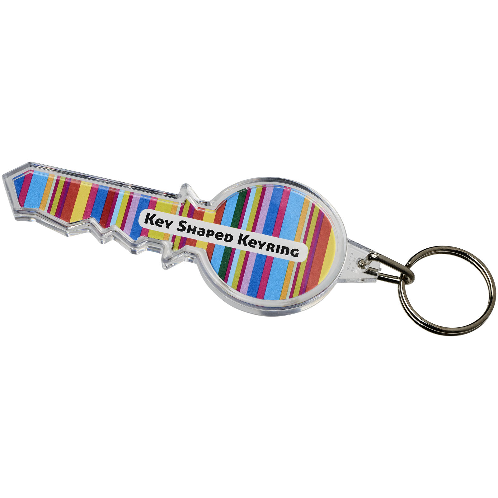 Clear Key-Shaped Keychain - Little Bytham - Odiham